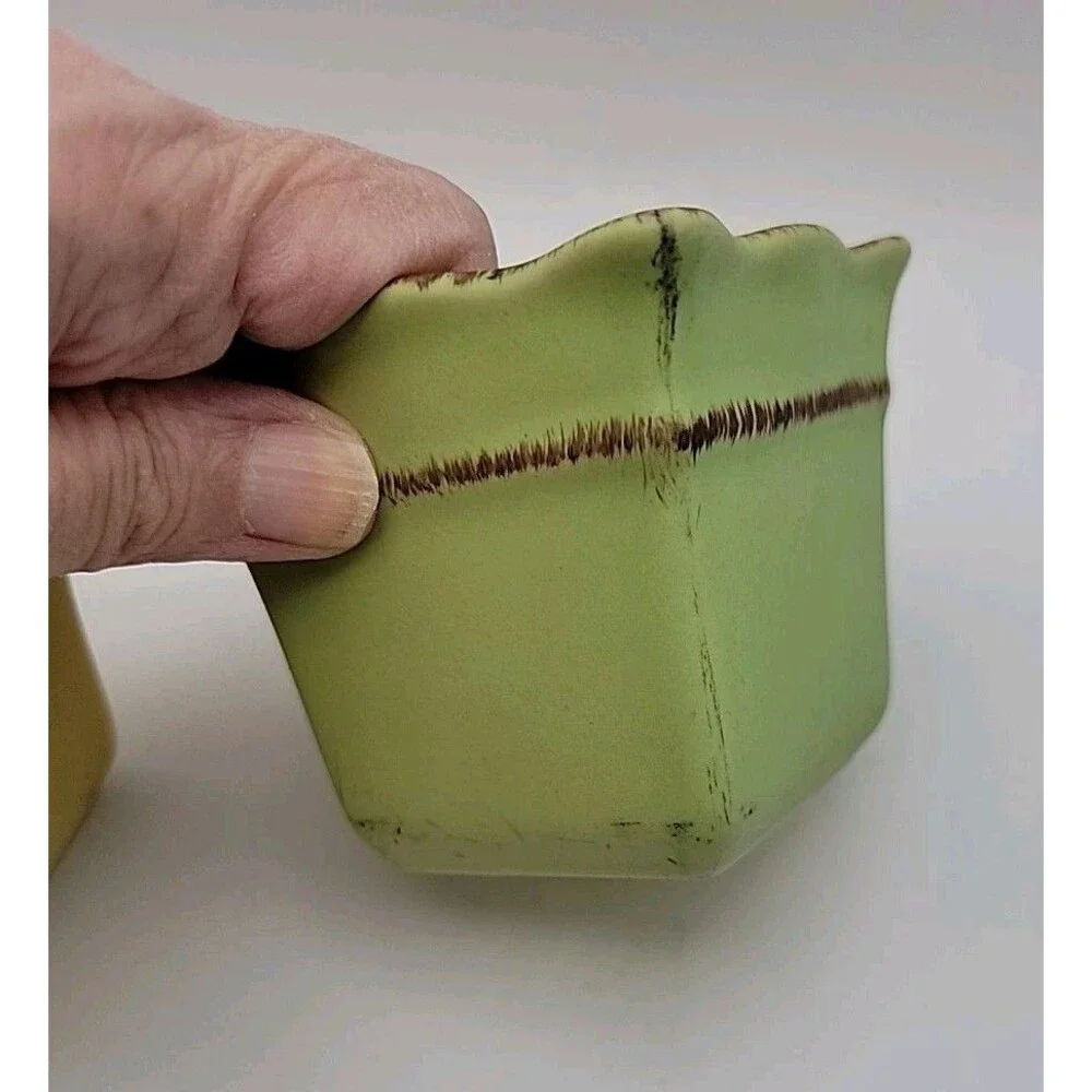 Partylite Vtg Votive Holder Set ~ Pastel Ceramics For Candles Or Use As Planters - Picture 9 of 11